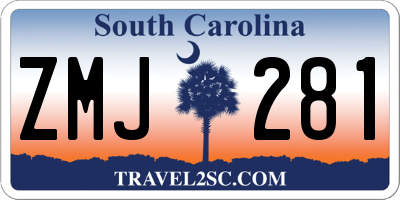 SC license plate ZMJ281