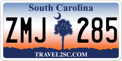 SC license plate ZMJ285