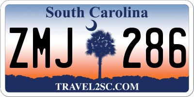 SC license plate ZMJ286