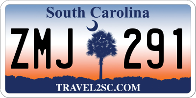 SC license plate ZMJ291