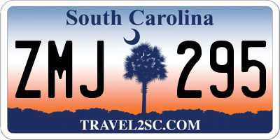 SC license plate ZMJ295