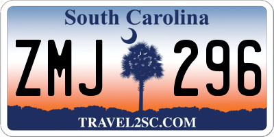 SC license plate ZMJ296