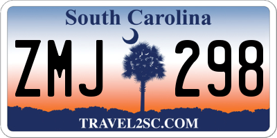 SC license plate ZMJ298