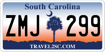 SC license plate ZMJ299