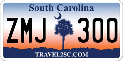 SC license plate ZMJ300
