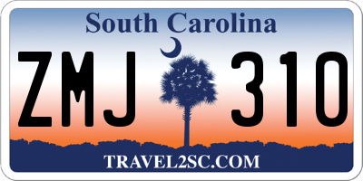 SC license plate ZMJ310