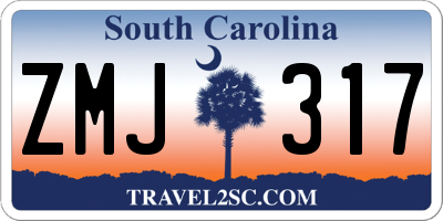 SC license plate ZMJ317