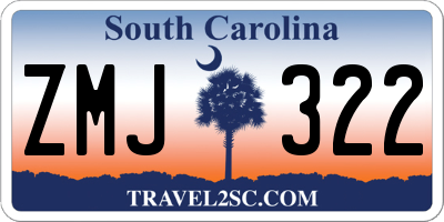 SC license plate ZMJ322
