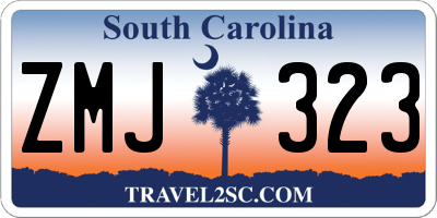 SC license plate ZMJ323