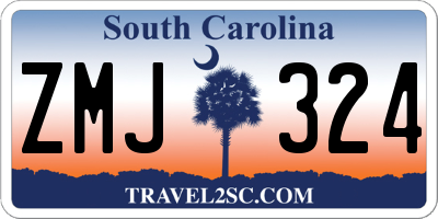 SC license plate ZMJ324