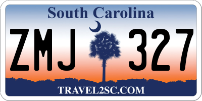SC license plate ZMJ327