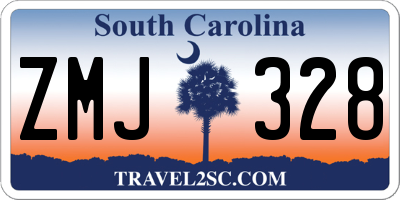 SC license plate ZMJ328
