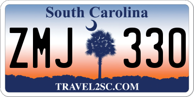 SC license plate ZMJ330