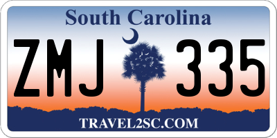 SC license plate ZMJ335