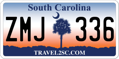 SC license plate ZMJ336