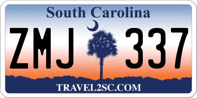 SC license plate ZMJ337