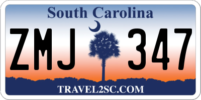 SC license plate ZMJ347