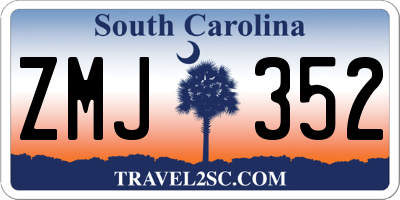 SC license plate ZMJ352