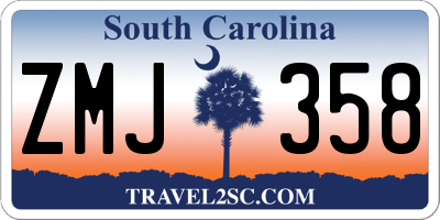 SC license plate ZMJ358