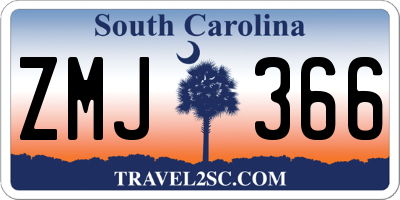 SC license plate ZMJ366