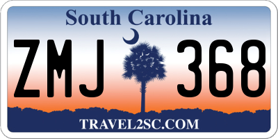 SC license plate ZMJ368