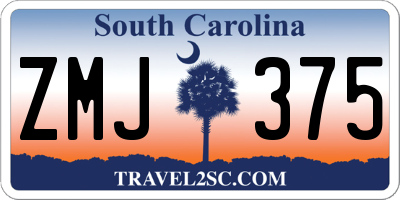 SC license plate ZMJ375