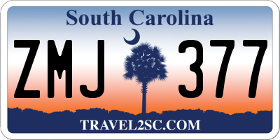 SC license plate ZMJ377