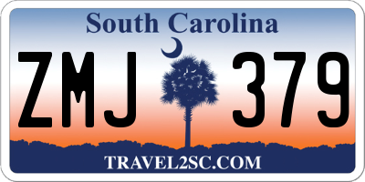 SC license plate ZMJ379
