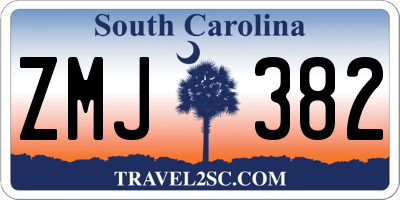 SC license plate ZMJ382