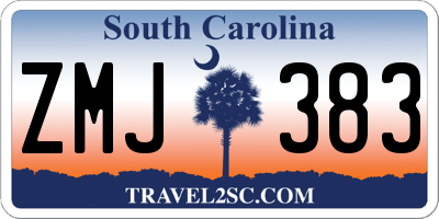 SC license plate ZMJ383