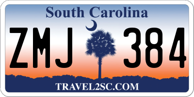 SC license plate ZMJ384