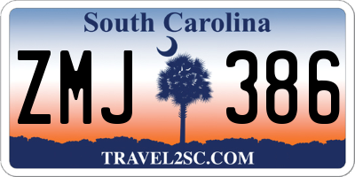 SC license plate ZMJ386