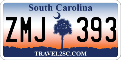 SC license plate ZMJ393