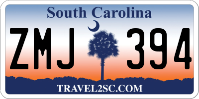 SC license plate ZMJ394