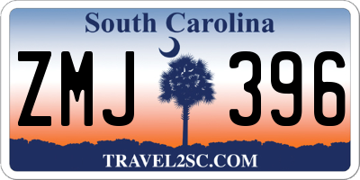 SC license plate ZMJ396