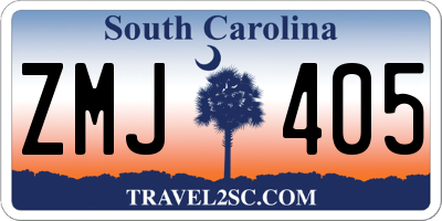 SC license plate ZMJ405