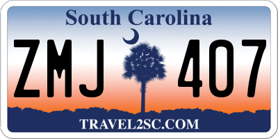 SC license plate ZMJ407