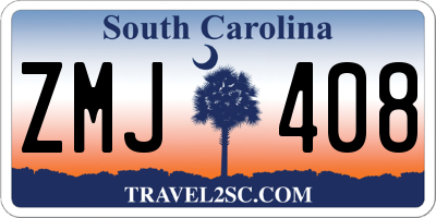 SC license plate ZMJ408