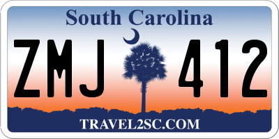 SC license plate ZMJ412