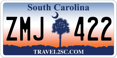 SC license plate ZMJ422