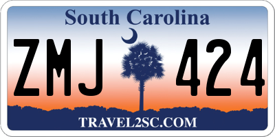 SC license plate ZMJ424
