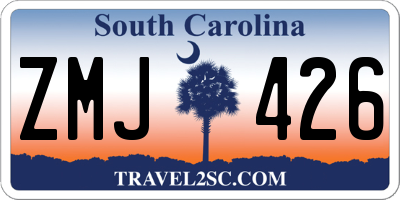 SC license plate ZMJ426