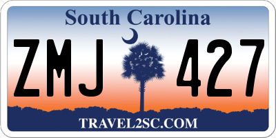 SC license plate ZMJ427