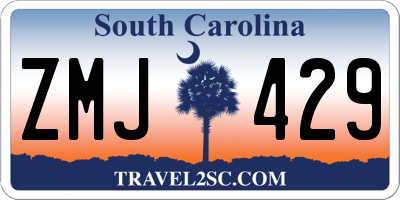 SC license plate ZMJ429