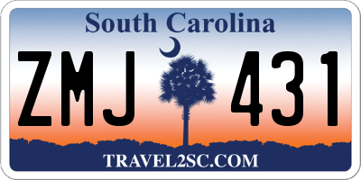 SC license plate ZMJ431