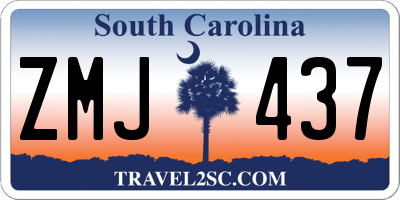 SC license plate ZMJ437