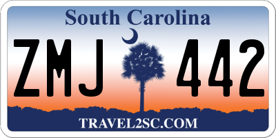 SC license plate ZMJ442