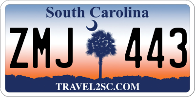 SC license plate ZMJ443