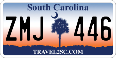 SC license plate ZMJ446
