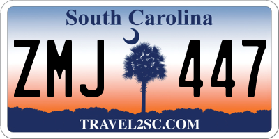SC license plate ZMJ447